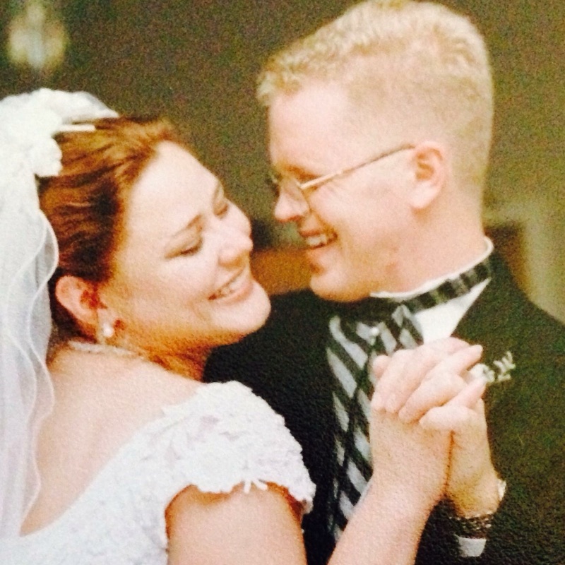 Faye and Jim sharing their first dance at their wedding in Baton Rouge